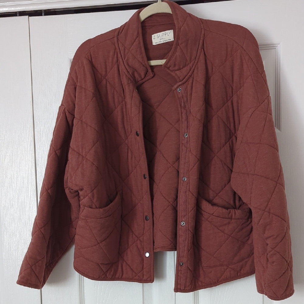 Z Supply Quilted Rust Jacket